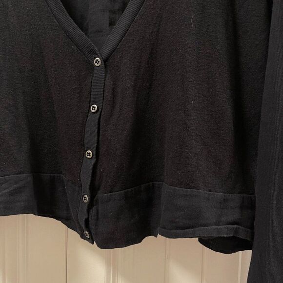 Splendid Sheer Cropped Cardigan Black - Small - Picture 4 of 5
